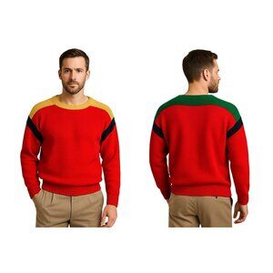 Vintage Lord & Taylor Men's Kensington Colorblock Wool Sweater L